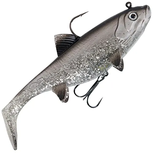 Fox Rage Replicant Wobble - Gummifisch Swimbait, Farbe:UV Silver Bait Fish, Länge/Gewicht:18cm - 90g