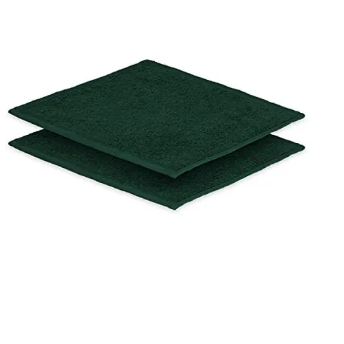 EXKLUSIV HEIMTEXTIL 2X Seiftuch 30 x30 cm Dunkelgrün 500 g
