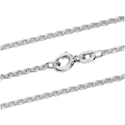 HOPLO Silberkette Silberkette Ankerkette Länge 45cm - Breite 2,0mm - 925 Silber, Made in Germany silberfarben 45 cm Damengröße