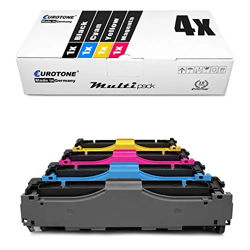 4X Eurotone kompatibler Toner für HP Color Laserjet Pro M 452 dw nw DN ersetzt CF410X-13X 410X