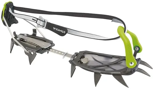 CAMP Stalker Steigeisen für Bergsteigen und Wandern - Hochwertige Steigeisen mit horizontalen Zacken für sicheres Klettern in Schnee und Firn. Ideal für Trekkingstiefel, mit flexibler Anpassung und Verschleißanzeiger.