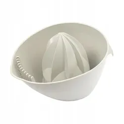 KADAX Manuelle Zitronenpresse aus Kunststoff, Fruchtsaftpresse, Fruchtpresse (Weiß) - Weiß/Schwarz/Hellgrau/Dunkelgrau