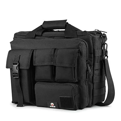 GES Multifunktion Herren Militärische Taktische Nylon Schulter Laptop Messenger Bag Aktentasche Handtaschen Laptop Tasche Schultasche Große Genug für 15.6 