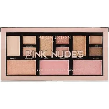 Profusion Cosmetics Mini Artistry 12 Shade Eye & Cheek Palette Pink Nudes (34587031)
