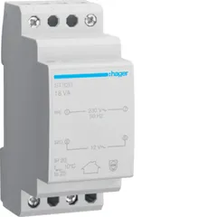 Hager ST320 Sicherheitstrafo 230V 12V 18VA 2PLE - Sicherheitstransformator mit integriertem Temperaturschutz, ideal für sichere elektrische Installationen