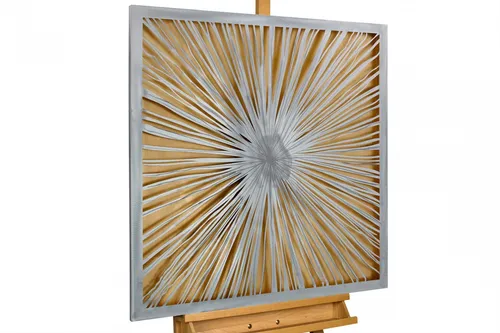 Produktbild KunstLoft® Metallbild 3D 'Golden Dream' | Wanddeko für jeden Raum