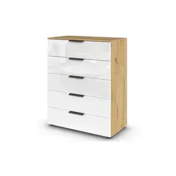 Rauch Möbel Flipp Kommode mit 5 Schubladen, Eiche Artisan, mehrfarbig,Möbel Kraft