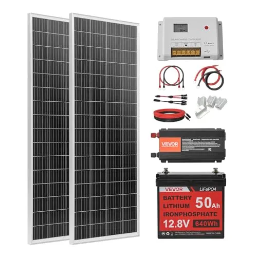 VEVOR 200W Solaranlage Komplettset