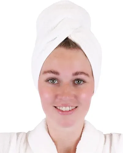 Betz 1 Stück Turban Handtuch 100% Baumwolle Turbantuch