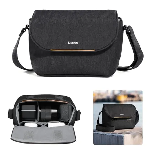 ULANZI Kameratasche, SLR/DSLR Kameratasche, Crossbody Fotografie Kleine Tasche Mode, Umhängetasche für Damen und Herren Kompatibel für spiegellose Sony Canon Nikon Kamera Wasserdicht Leicht