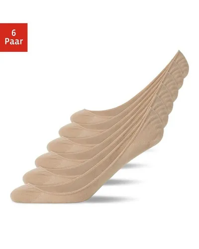 Snocks Füßlinge Damen & Herren aus Bio-Baumwolle - 6 Paar unsichtbare Sneakersocken - Sportsocken aus 74% Bio-Baumwolle mit Silikonstreifen für perfekten Halt und unsichtbaren Komfort in Sneakers und Ballerinas.