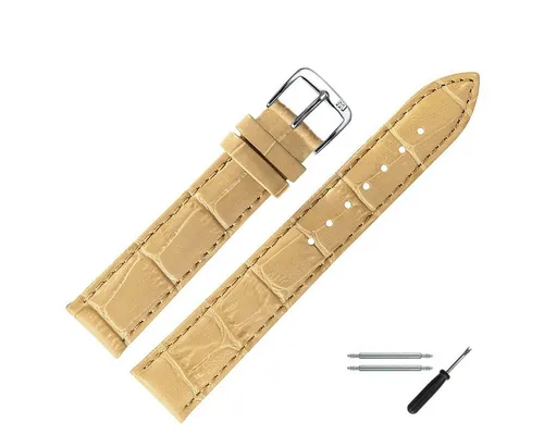 MARBURGER Uhrenarmband 14mm Leder Alligator Prägung