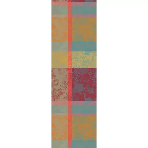 Garnier Thiebaut Tischläufer Mille SOUS BOIS AUTOMNE, 55 x 180 cm - Eleganter Tischläufer aus 100% Baumwolle im Jacquard-Muster, ideal für festliche Anlässe. Verleiht Ihrem Tisch einen Hauch von Kreativität und Stil.