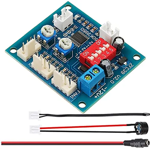 Youmile Vierdraht Thermostat 12V PWM Lüfter Drehzahlregler Regler Modul für PC Ventilator Drehzahlregelung Funktion