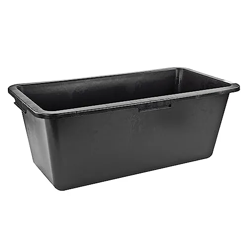 DEMA Mörtelkasten 60 L, robuster PE-LD Kunststoff, rechteckig, ergonomische Griffmulden, widerstandsfähig und vielseitig einsetzbar für Bau, Garten und Werkstatt