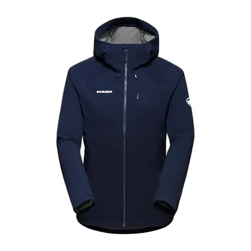 Mammut Ultimate Comfort SO Hooded Jacket Women - Funktionsjacke für Damen, ideal für Outdoor-Abenteuer mit wind- und wasserabweisendem Material sowie maximalem Tragekomfort dank 4-Wege-Stretch-Softshell.