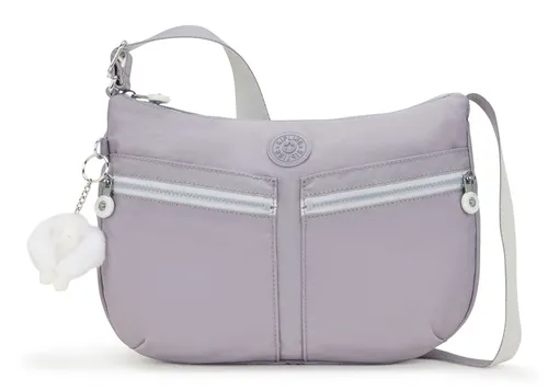 Kipling IZELLAH Mittelgroße Umhängetasche in Tender Grey - Umhängetasche mit vielseitigen Fächern, ideal für den täglichen Gebrauch und perfekt organisiert dank Reißverschluss- und offenen Taschen.