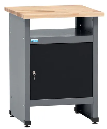 Küpper Werkbank Eintürig 84 x 60 x 60 cm Schwarz-Hellgrau