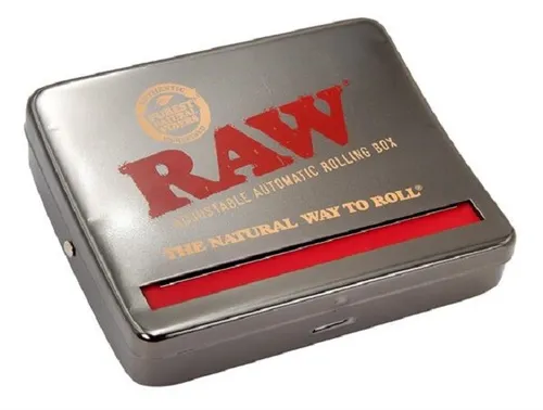 Produktbild RAW² Roll Box  Drehmaschine, Black Chrome 110mm verstellbar Tabakbox automatisch