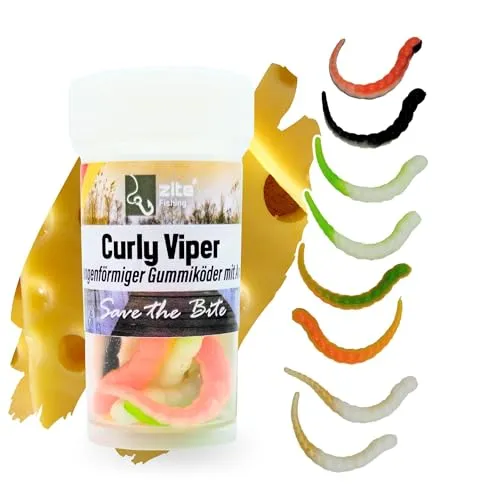 Zite Fishing Curly Viper Gummiköder Forelle 8 STK von Zite