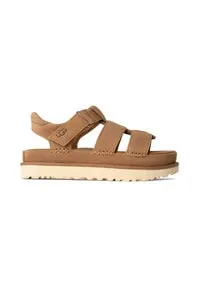 UGG Goldenstar Riemchensandalen für Damen (41) - Wanderschuhe aus samtigem Veloursleder mit ultra-gepolstertem Fußbett, ideal für Komfort und Stil. Verstellbarer Klettverschluss sorgt für perfekten Sitz. Unterstützt Frauen in der Lieferkette durch HERprojects.
