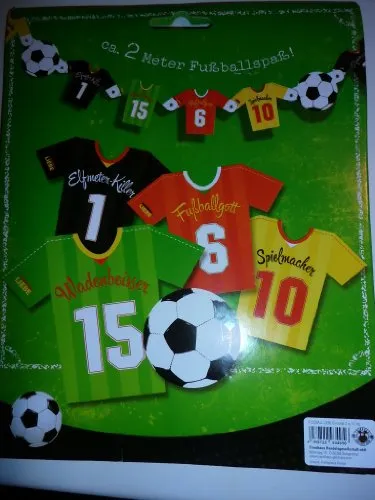 Girlande 11-teilig * Fußball Liebe * ca. 2 m
