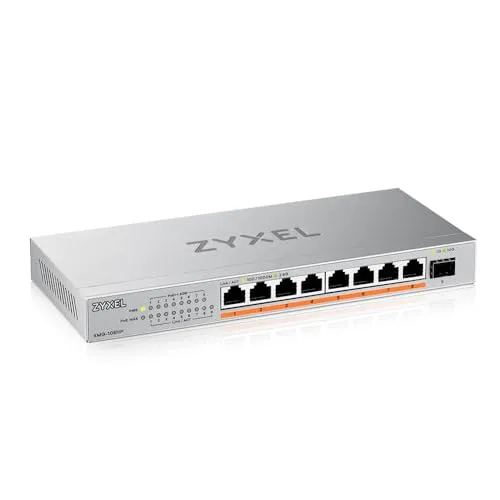 Zyxel XMG-108HP - 9-Port Netzwerk-Switch, leistungsstark und ideal für kleine bis mittlere Netzwerke
