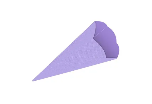 itenga Schultüte 3D Color Schultüten Bastelwellpappe 68CM FLIEDER - Schultüten Rohling