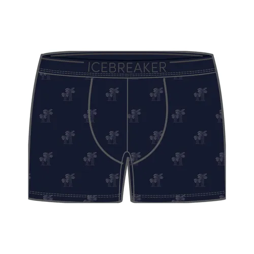 Icebreaker Boxershorts Anatomica (Merinowolle) Graphic Unterwäsche mitternachtblau Herren