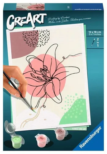 Ravensburger Verlag GmbH Malen nach Zahlen Ravensburger Malen nach Zahlen CREART Serie E Floral Line Art 23542