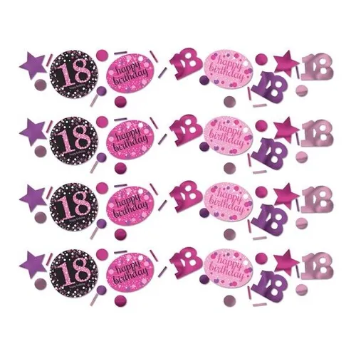 KONFETTI - 18 SPARKLING PINK CELEBRATION - GEBURTSTAG 34G NEU OVP