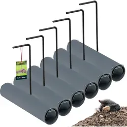 Maulwurffalle mit Anzeige 6er Satz 25cm - Tierfreundliche Lebendfalle für Wühlmäuse - Tier- & Nagerfallen: 6er Set aus verzinktem Stahl, ideal für eine humane Wühlmausbekämpfung mit praktischer Anzeige.