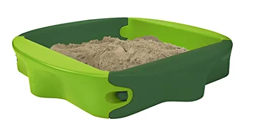 BIG-Sandy Sandkasten mit Hard-Cover - Sandboxen für Kinder ab 1 Jahr, mit bespielbarer Abdeckung und bequemer Sitzfläche, aus UV-stabilem und wetterfestem Kunststoff, 138 x 138 cm, ideal für unbeschwerten Spielspaß im Freien.