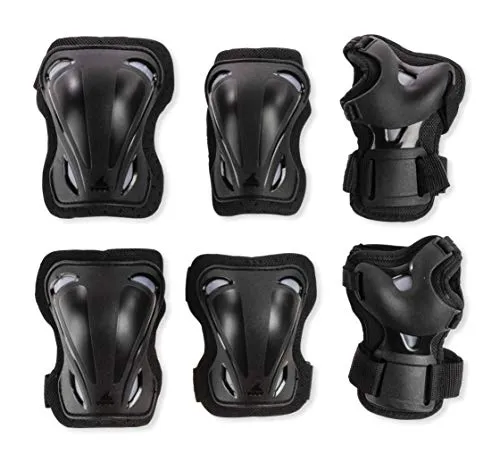 Rollerblade Skate Gear 3 Pack Schutzausrüstung, Knieschützer, Ellbogenschützer und Handgelenkschoner, Inlineskating, Multisportschutz, Unisex, Schwarz, M