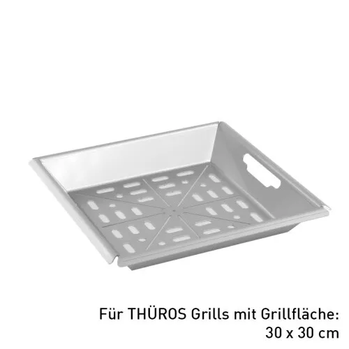 Kohleschale Edelstahl für THÜROS Tischgrill