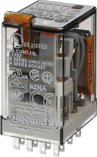 Finder 55.34.8.110.0054 Steckrelais 110 V/AC 7A 4 Wechsler 1St.