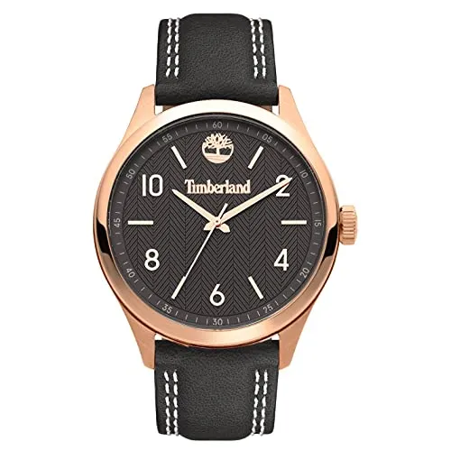 Timberland Odiorne Damen Armbanduhr Leder Schwarz 40 mm, Quarzuhr, Wasserdichtigkeit: 3 Bar, TDWLA2101803