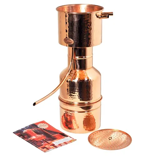 CopperGarden® 2 Liter LEONARDO Destille nach Helge Schmickl in kupfer von Copper Garden
