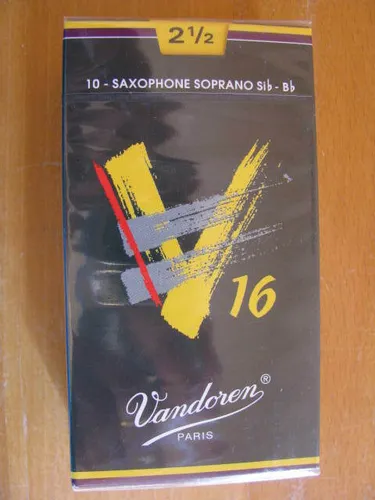 Vandoren V16 Sopransaxophonblätter Stärke 2,5, EINZELBLATT