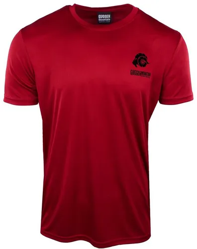 GUGGEN Mountain Funktionsshirt Herren Kurzarm T-Shirt FW04 rot S - Sportliches Funktionsshirt für Herren aus 100% Polyester, atmungsaktiv und pflegeleicht. Ideal für verschiedene Sportarten und angenehmen Tragekomfort.