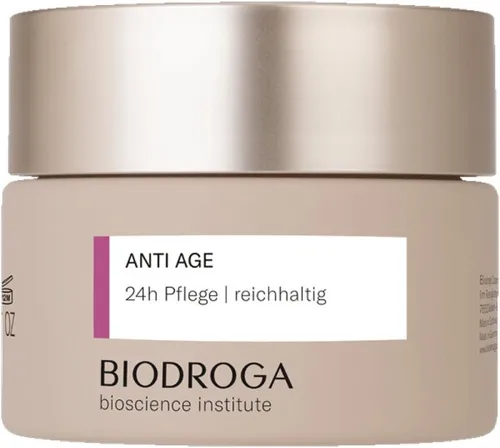 BIODROGA ANTI AGE 24h Pflege reichhaltig 50 ml - 24h Pflege mit biotechnologischen Inhaltsstoffen für sofortige Anti-Aging-Ergebnisse. Ideal für anspruchsvolle Haut, die straffer und glatter wirken möchte, während sie optimal gepflegt und vor Austrocknung geschützt wird.