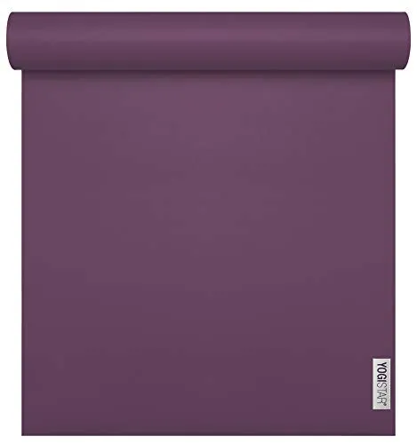 Yogamatte Yogimat® Sun Travel Plum - Sportmatte für unterwegs, extrem rutschfest und ideal für Allergiker. Perfekt für Yoga im Urlaub – leicht und handlich!