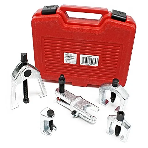 Wiltec Spurstangenkopf Abzieher Set 5 teilig, Traggelenk Werkzeug, Kugelgelenk Ausdrücker Satz, für Lenkstockhebel und Kugellager