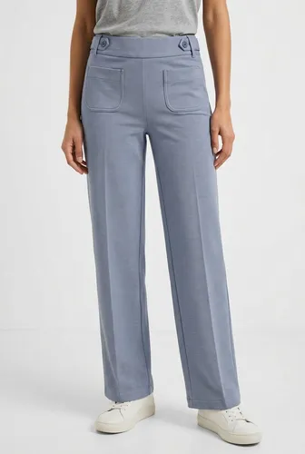 Street One Wide Leg Hose mit Knopfdetails in Hushed Blue, Größe 42