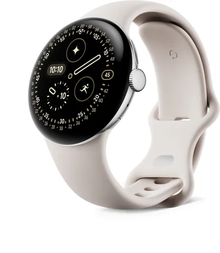 Google Pixel Watch 4 - 41 mm - Aluminium silber poliert - Wearables: Intelligente Uhr mit Active Armband, 32 GB Speicher und modernster Verbindungstechnik für ein vernetztes Leben.