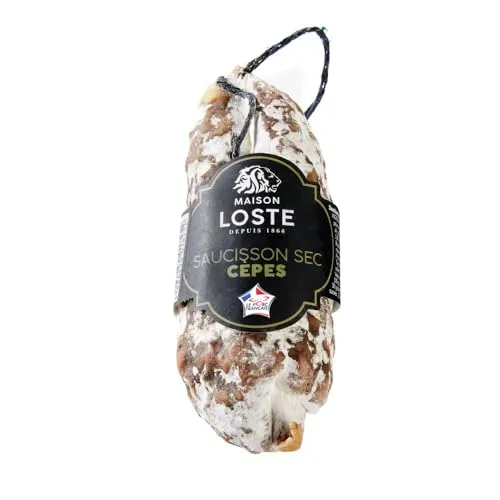 Französische Schweinesalami mit Steinpilzen, im Stück (1 x 250g)