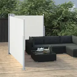vidaXL Ausziehbare Seitenmarkise - 120x600cm - Markisen für Garten, Terrasse und Balkon. Bietet effektiven Sichtschutz und Sonnenschutz, ist windresistent und verfügt über eine automatische Rückrollfunktion.