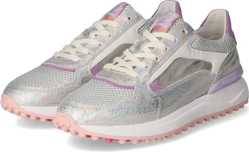 Floris van Bommel Sneaker Low Noppi Damen Silber 39 EU - Stilvolle Floris van Bommel Damen Sneaker aus hochwertigem Leder-Textil-Mix in Silber. Mit sportlichen Zierstreifen, rutschhemmender Sohle und herausnehmbarer, gepolsterter Decksohle für optimalen Komfort.
