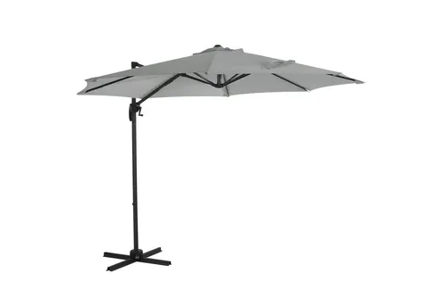 SVITA Ampelschirm mit UV-Schutz 50+ - Matt Hellgrau - Sonnenschirm aus Aluminium für perfekten Schatten und UV-Schutz. Gesamtmaße: ca. 290 x 260 cm. Ideal für entspannte Stunden im Freien, stufenlos höhenverstellbar und neigbar.