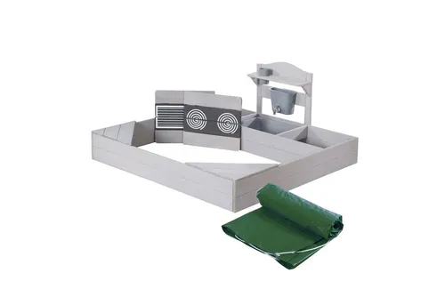 Sandkasten mit Matschküche inkl. Abdeckplane